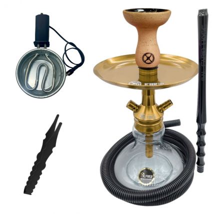 KIT NARGUILE ALFARID SETOP DOURADO (P)